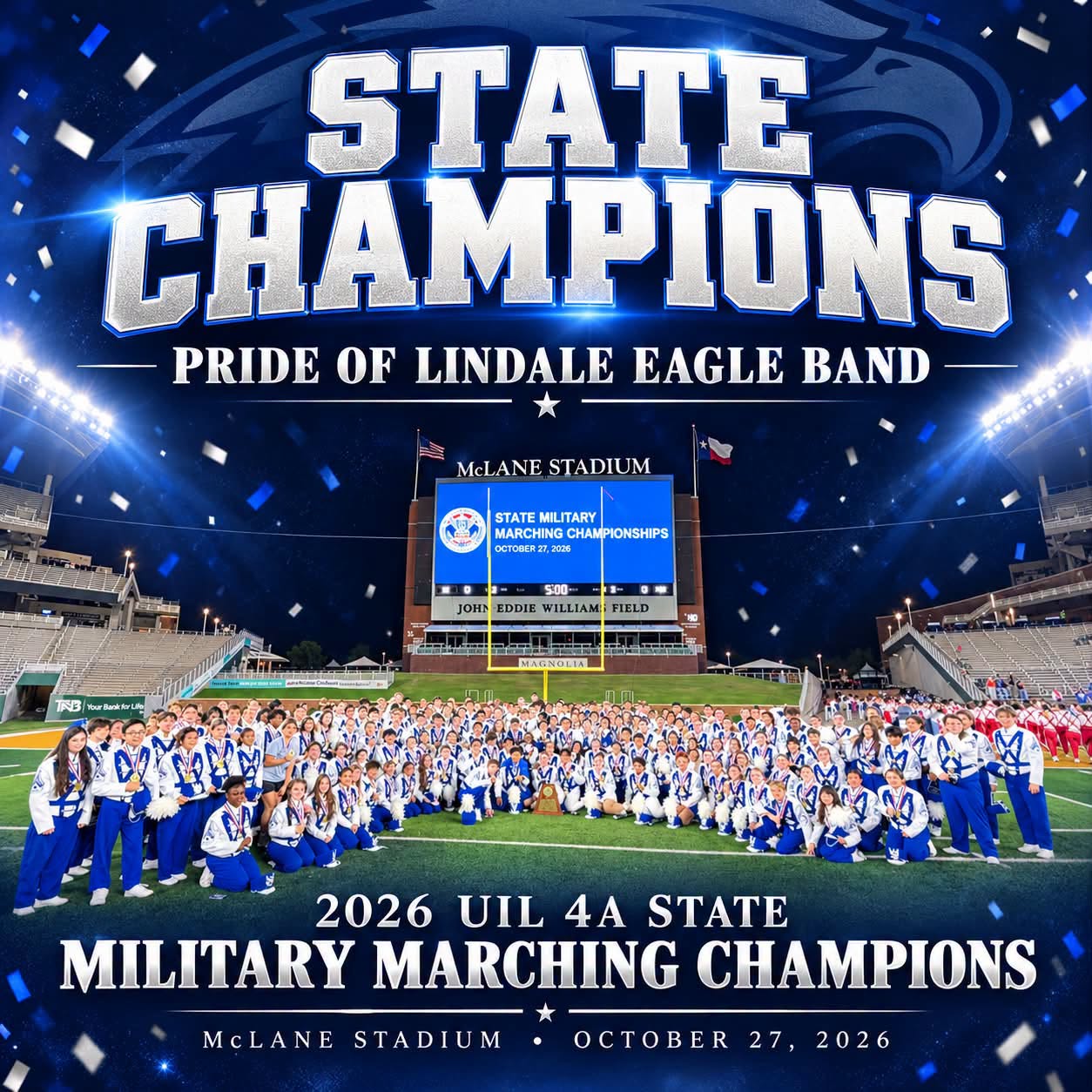 Lindale High School band State Champions